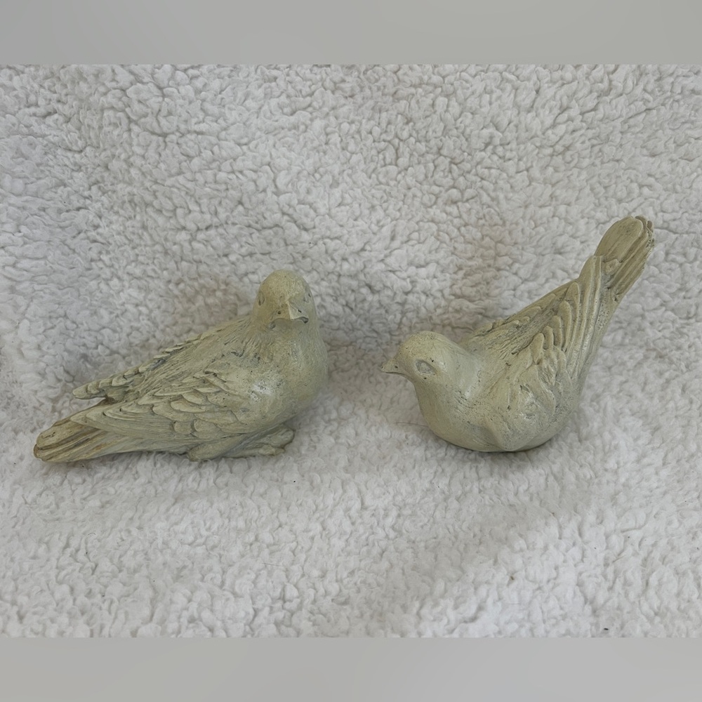 2 Cuckoo Bird Figurines, Sculptures for Table, Shelf Decor, 6”